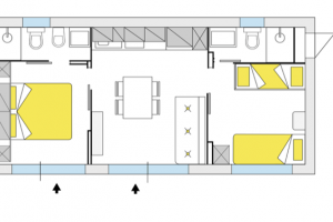 Beispiel-Grundriss Premium L - Aufteilung kann im Detail variieren